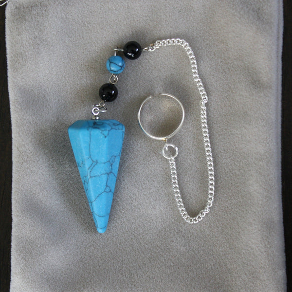 Blue Howlite - Turquoise Beaded